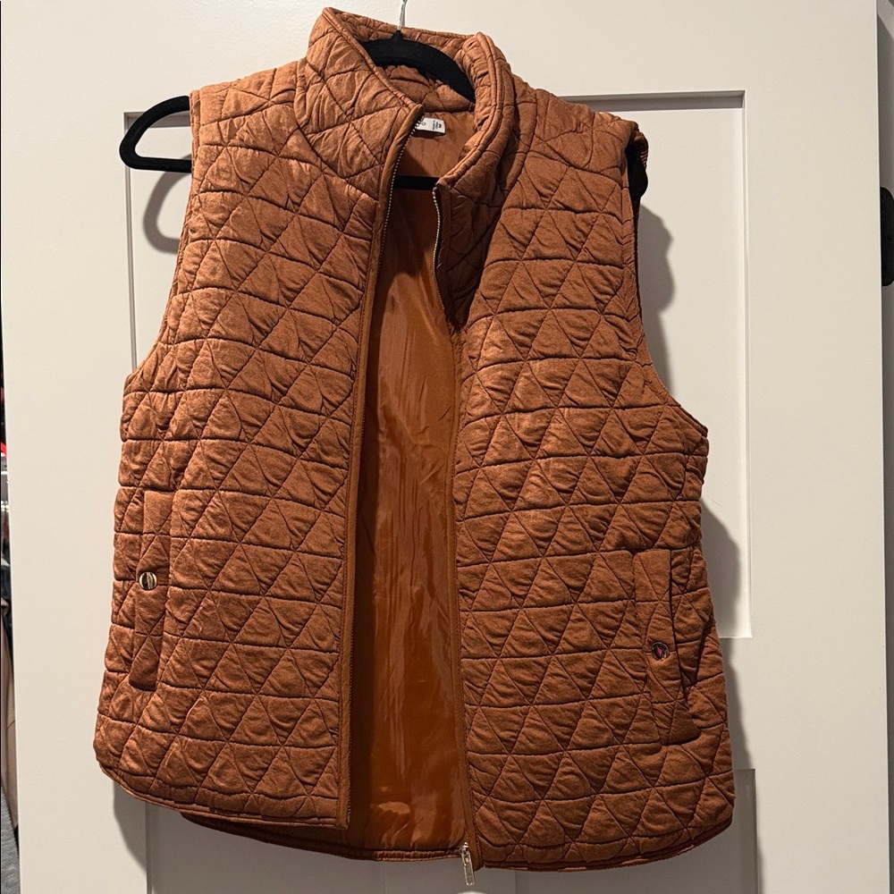 Quilted Rust Brown Vest